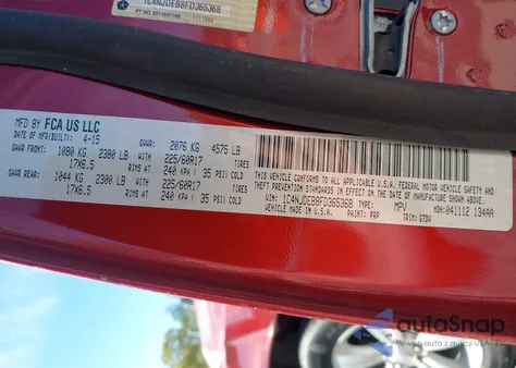 2015 Jeep Compass Latitude из США, поврежденный, VIN 1C4NJDEB8FD365368